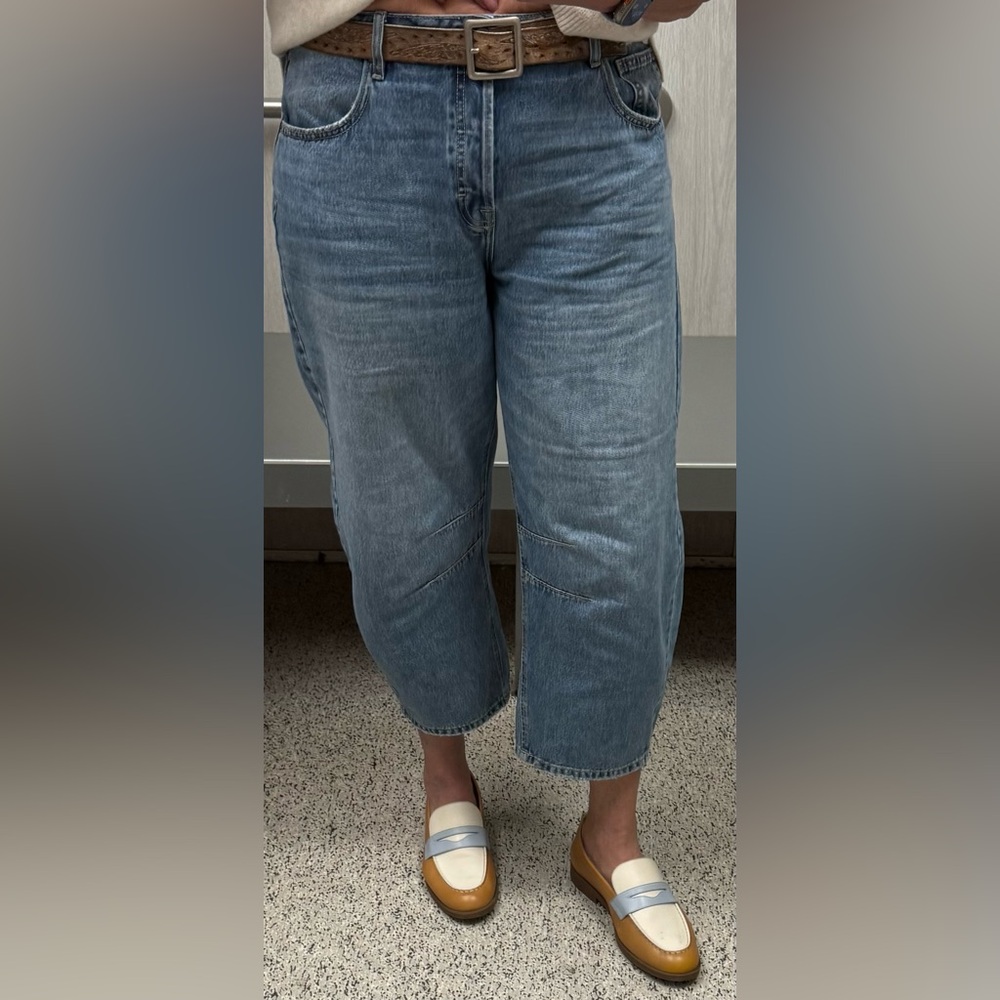HIDDEN High Rise Crop Barrel Jeans